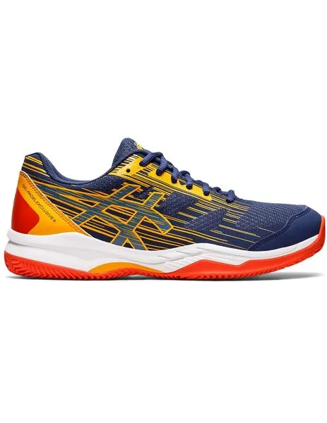 ZAPATILLA ASICS GELPADEL EXCLUSIVE 6 AZUL/NARANJA