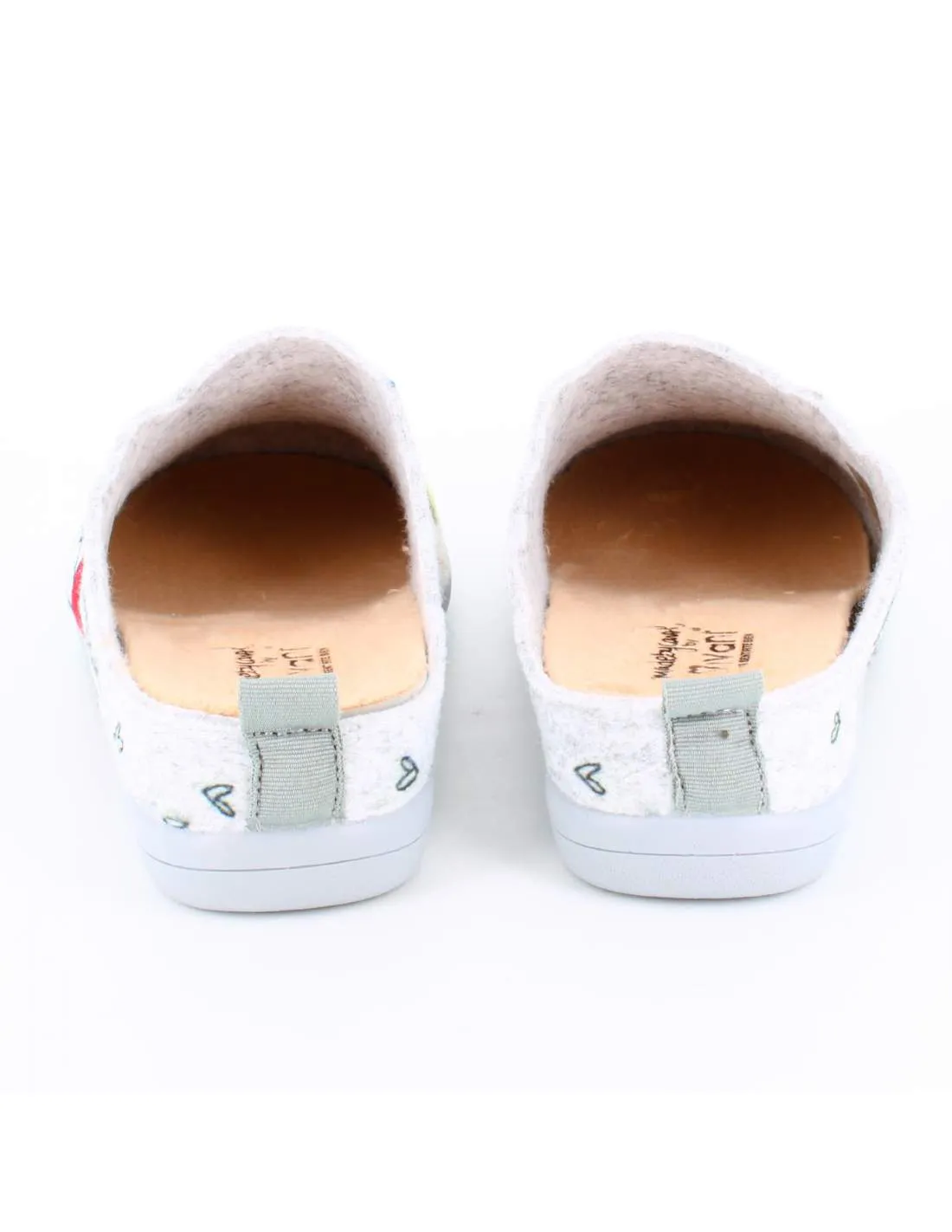 Zapatilla de Casa "Las abuelas son mamás con doctorado" Fieltro Gris