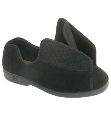 Zapatilla desmontable para pies muy delicados Alberola en negro