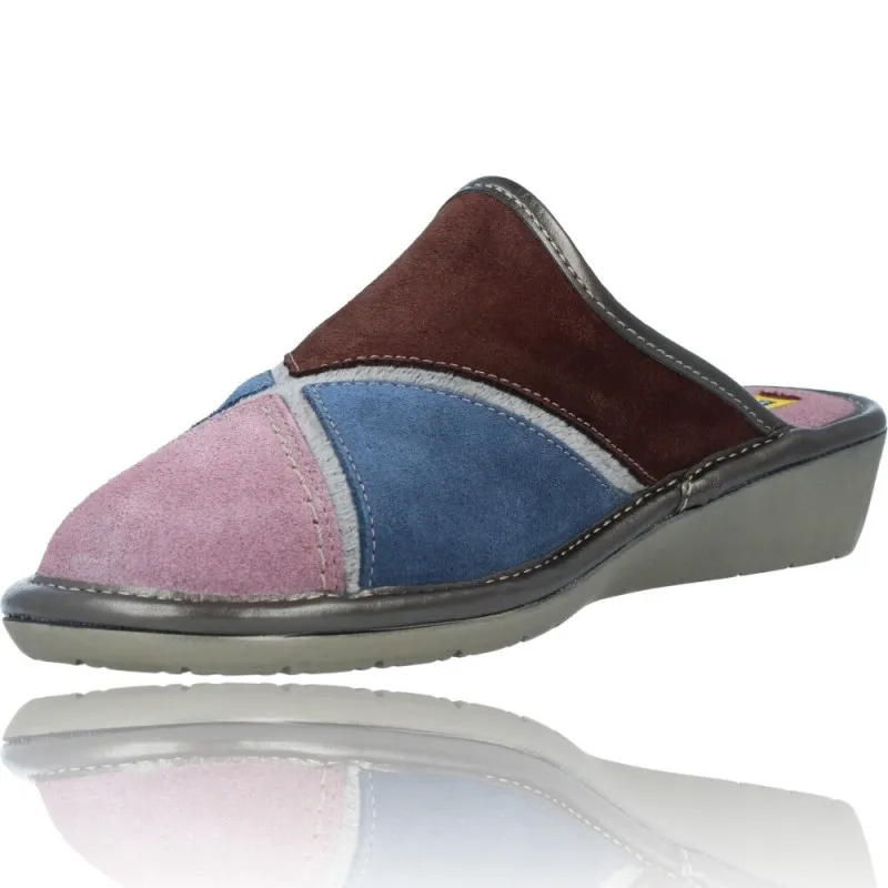 ZAPATILLAS DE CASA DE PIEL SIN TALóN PARA MUJER DE NORDIKAS TOP LINE SRA 13620