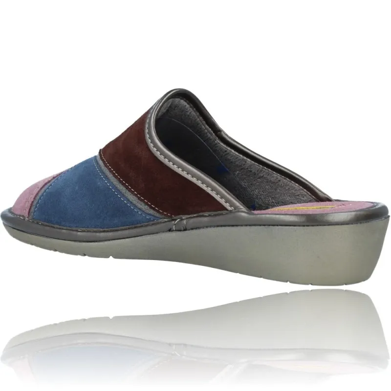 ZAPATILLAS DE CASA DE PIEL SIN TALóN PARA MUJER DE NORDIKAS TOP LINE SRA 13620