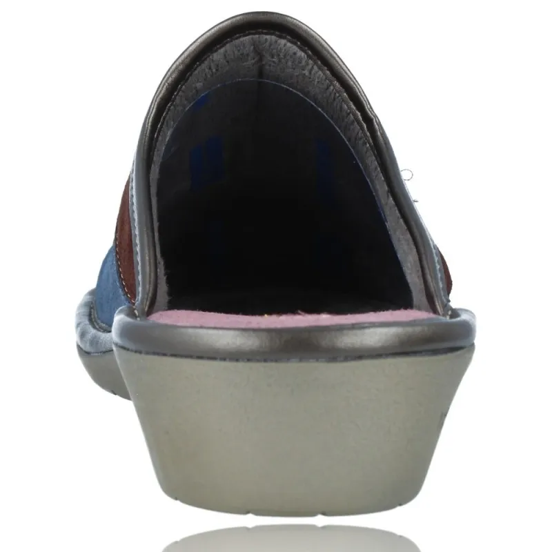 ZAPATILLAS DE CASA DE PIEL SIN TALóN PARA MUJER DE NORDIKAS TOP LINE SRA 13620