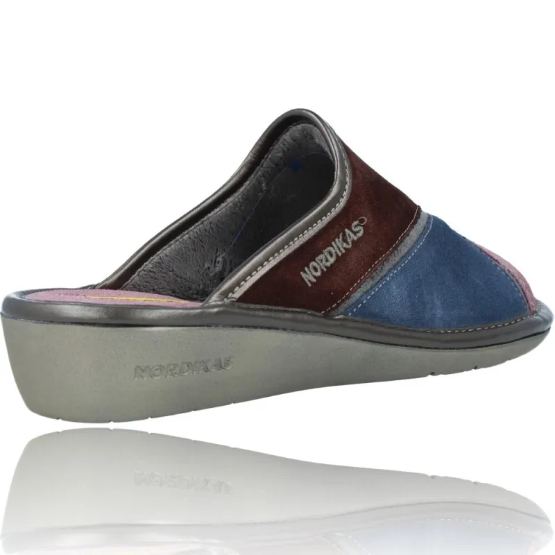 ZAPATILLAS DE CASA DE PIEL SIN TALóN PARA MUJER DE NORDIKAS TOP LINE SRA 13620