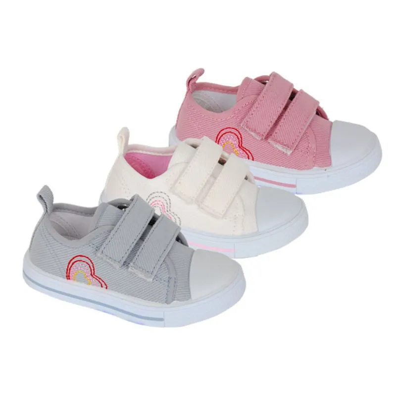Zapatillas de lona baratas con cinta de cierre