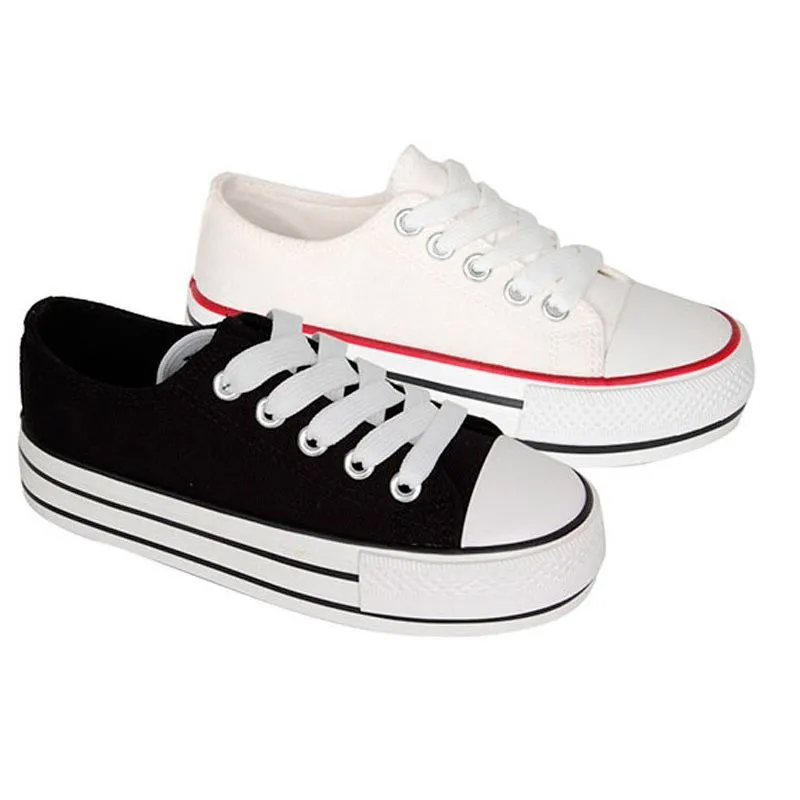 Zapatillas de lona niña tipo converse