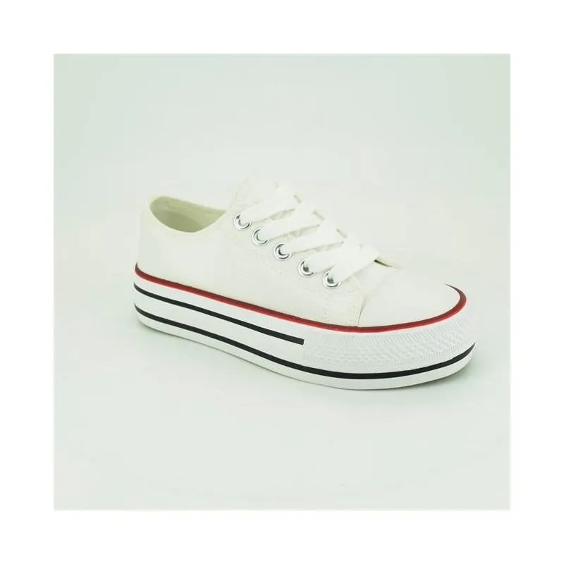 Zapatillas de lona niña tipo converse