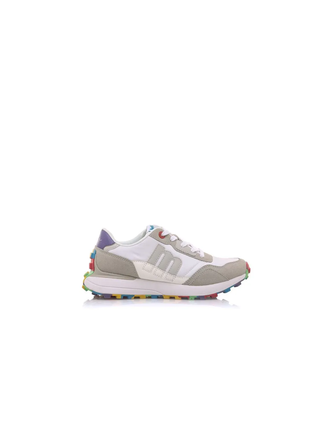 Zapatillas Mustang I Attitude Mujer SUEDE 2 Off White/Guide Violeta
