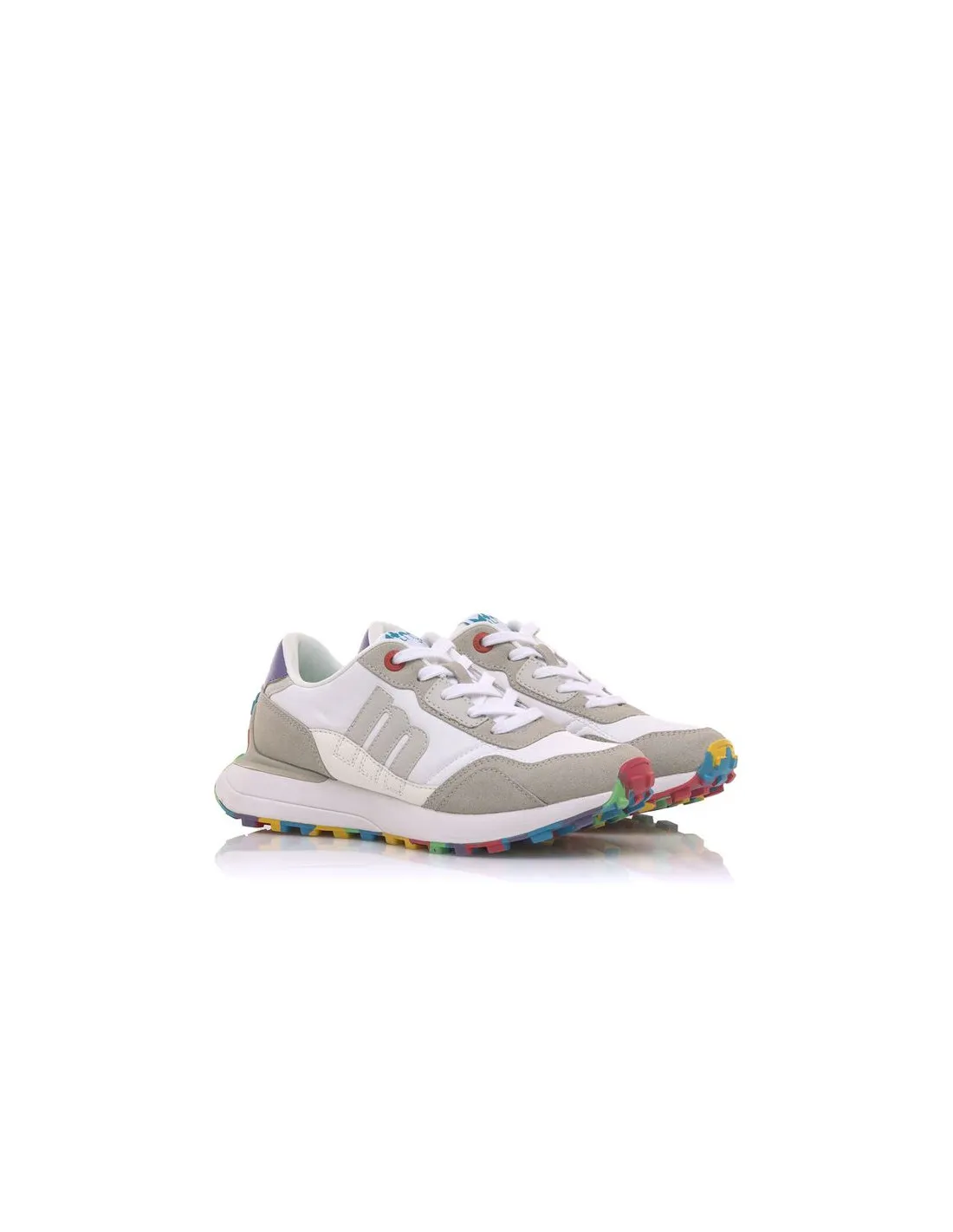 Zapatillas Mustang I Attitude Mujer SUEDE 2 Off White/Guide Violeta