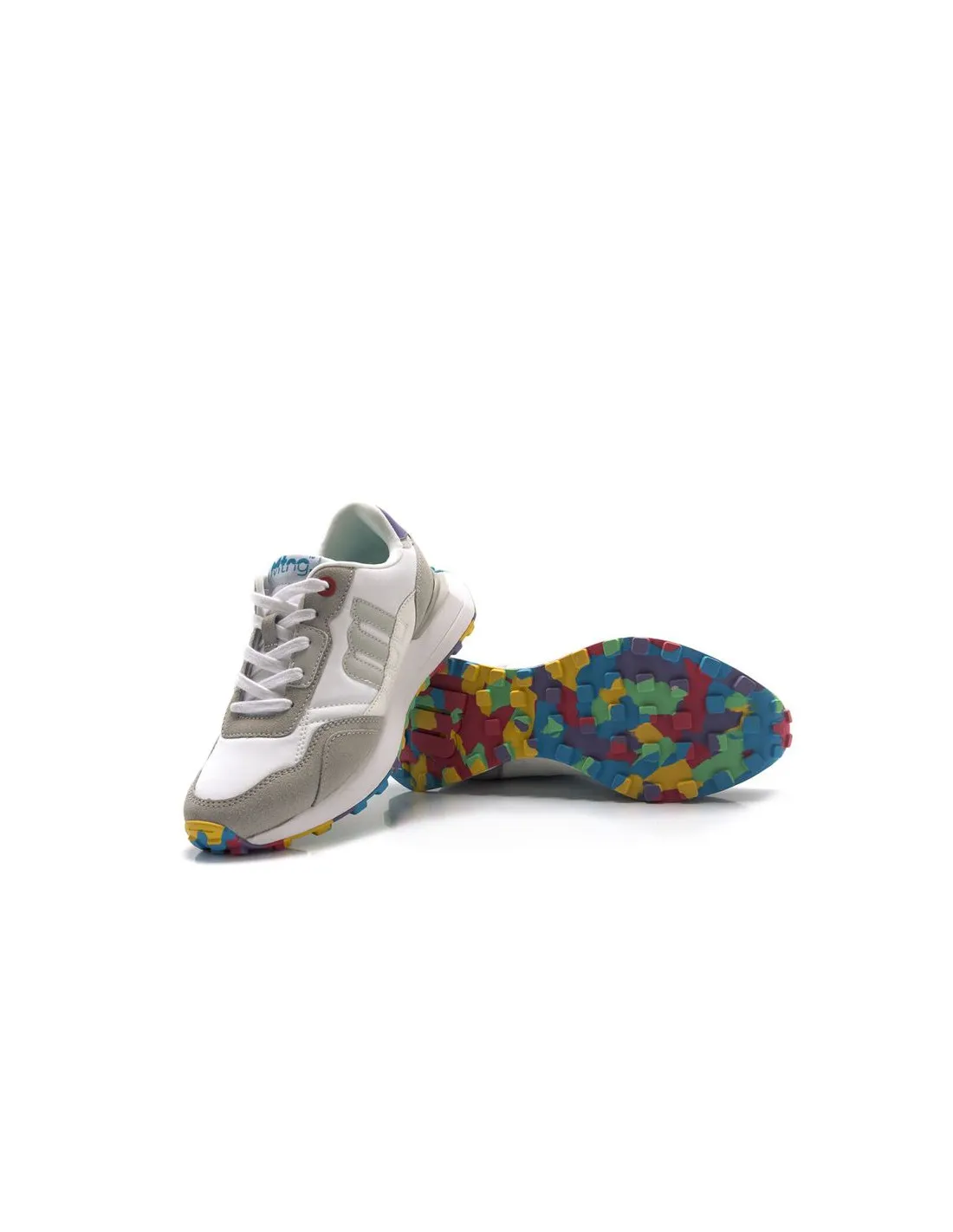 Zapatillas Mustang I Attitude Mujer SUEDE 2 Off White/Guide Violeta