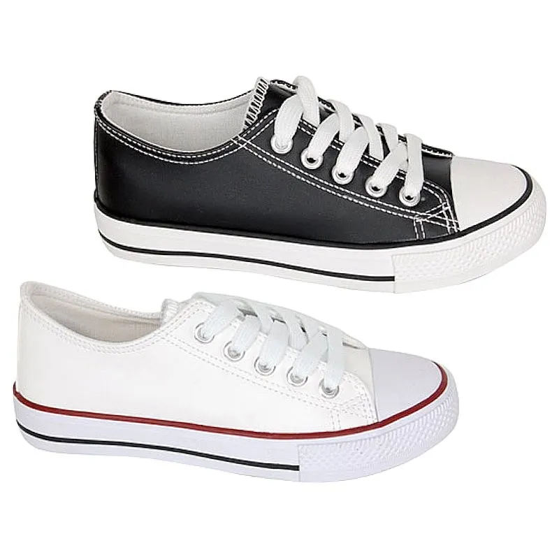 Zapatillas polipiel con puntera