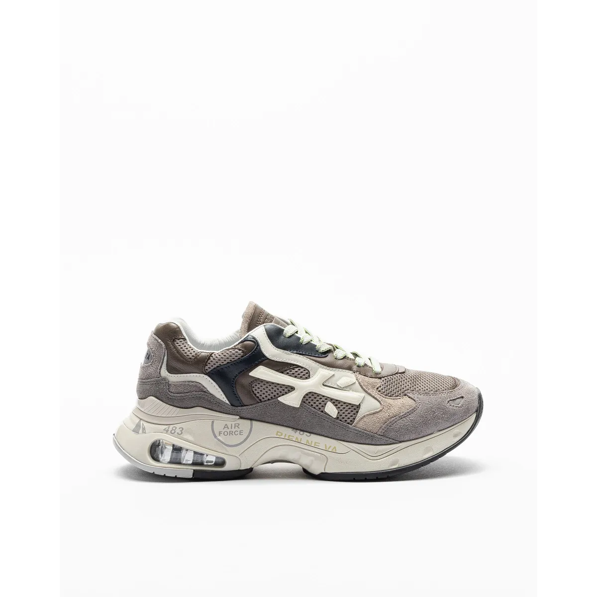 Zapatillas Premiata Sharky 321 gris pardo