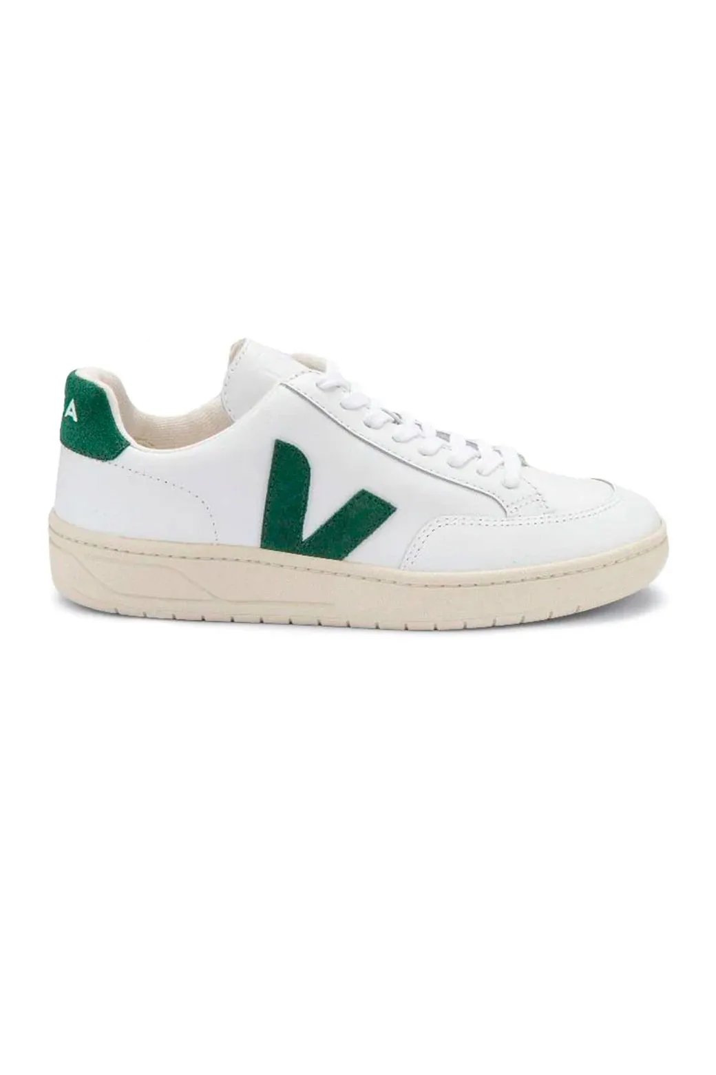 ZAPATILLAS VEJA V12 LEATHER BLANCO Y VERDE