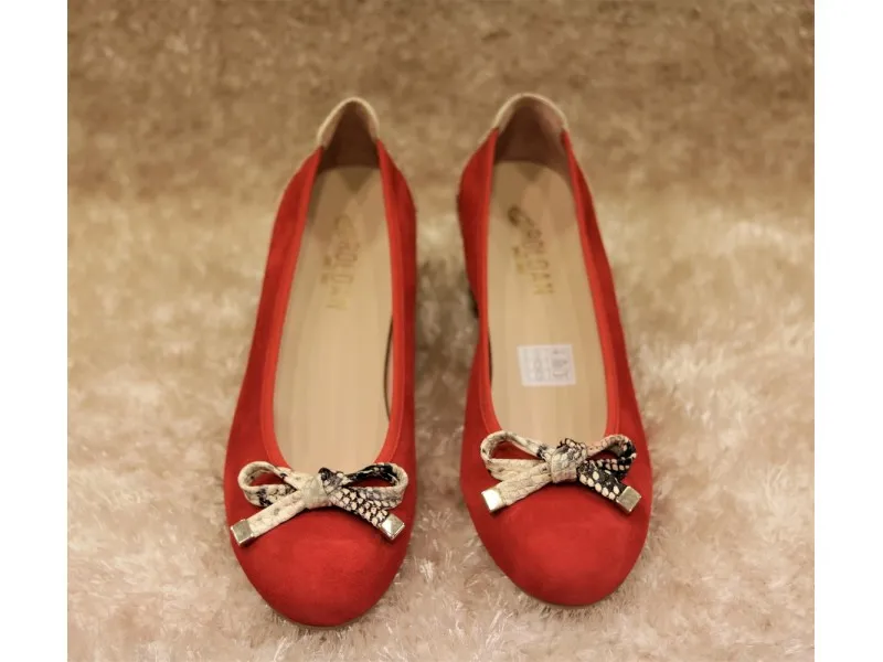 ZAPATO CORTE SALÓN COMBIANDO 3488 ROLDAN EN COLOR BEIGE O ROJO