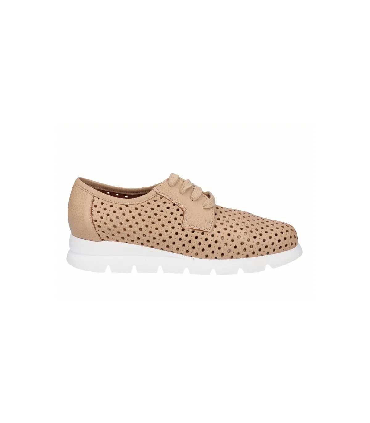 Zapato deportivo camel perforado