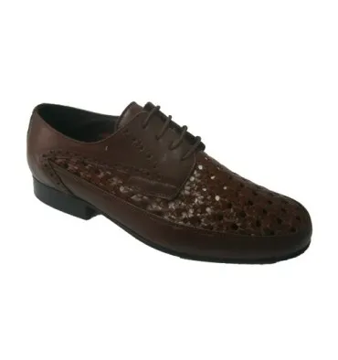 Zapato rejilla con cordon 30´s en marrón