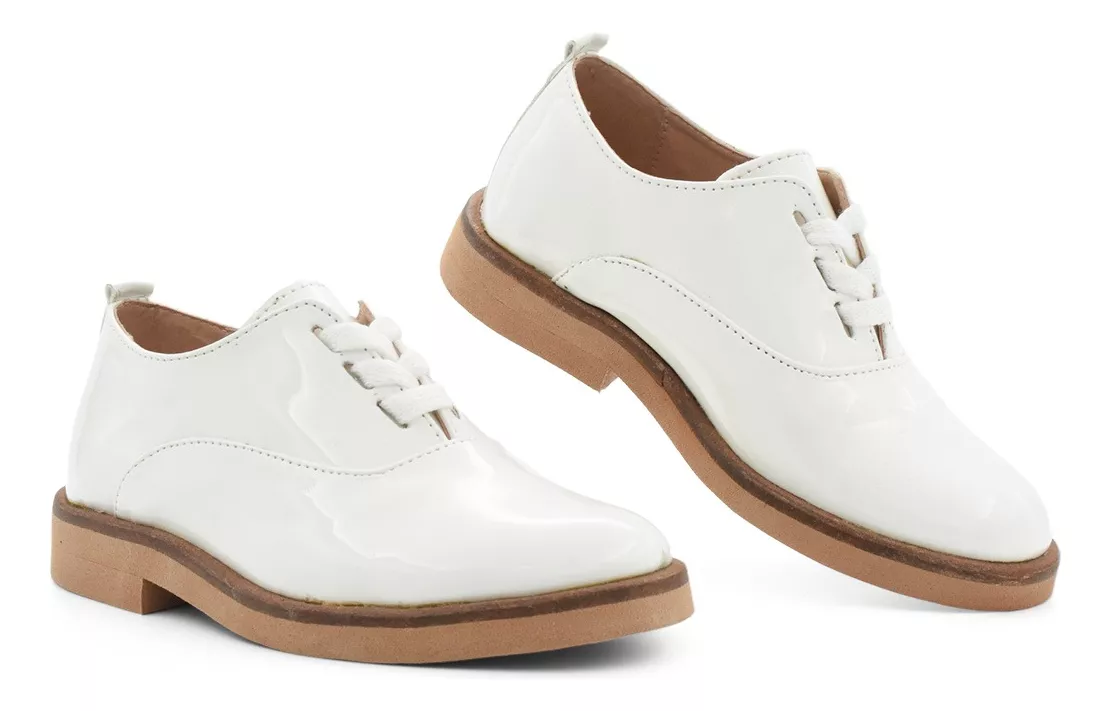 Zapato Vestir Juvenil Mujer Niño Comodo Charol Arians 1957