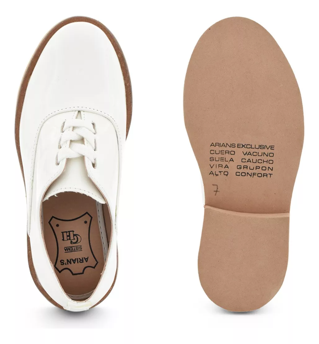 Zapato Vestir Juvenil Mujer Niño Comodo Charol Arians 1957