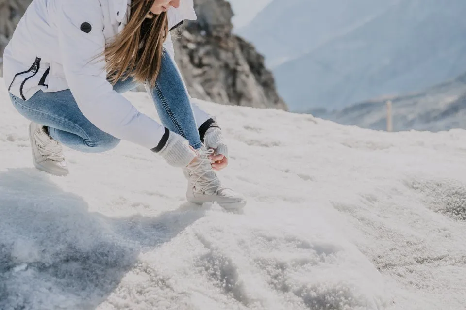 ZAPATOS DE INVIERNO BAREFOOT BE LENKA SNOWFOX WOMAN  PEARL WHITE