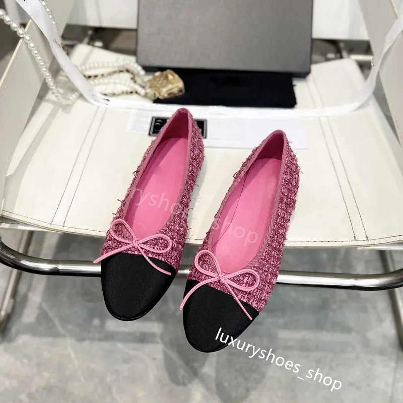 Zapatos de vestir Paris Women Ballet Flats Zapatos de cuero genuino diseñadores de primavera de primavera Toe Ballerina Flats ta