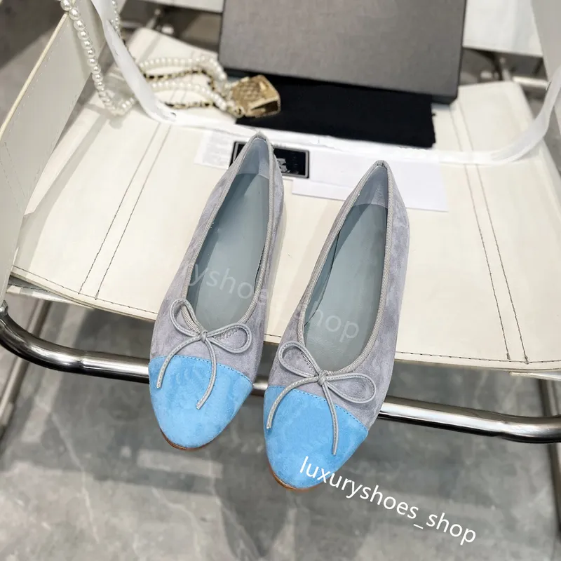 Zapatos de vestir Paris Women Ballet Flats Zapatos de cuero genuino diseñadores de primavera de primavera Toe Ballerina Flats ta