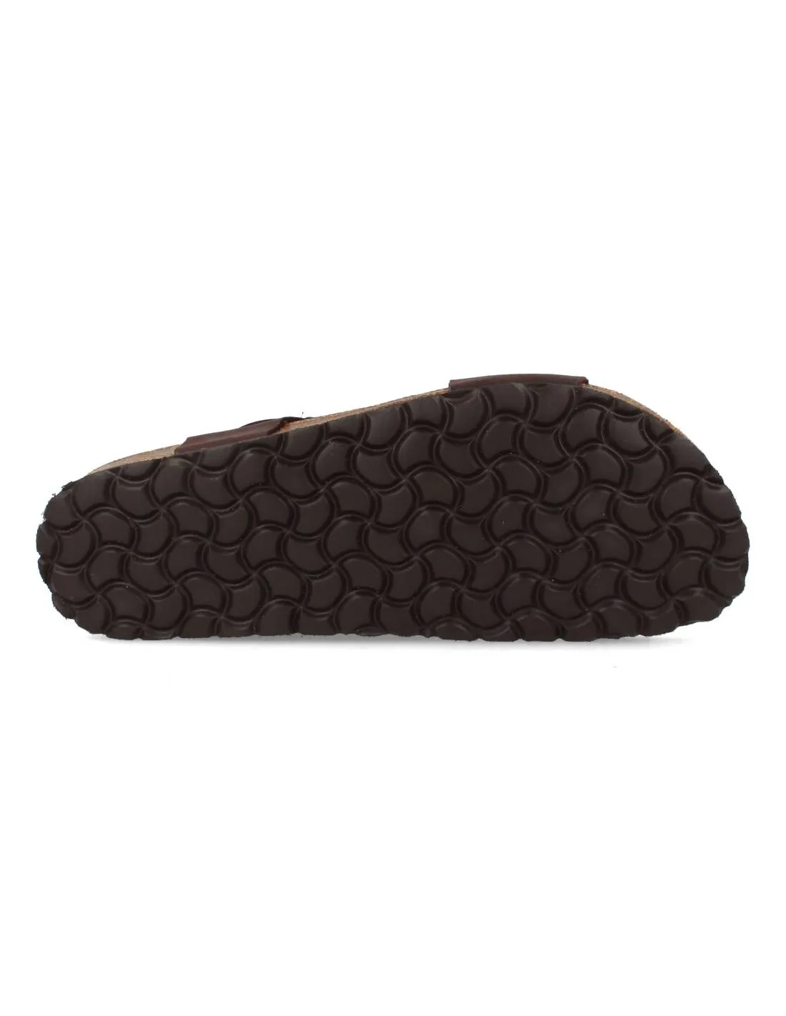 ZAPATTU  SANDALIA HOMBRE PIEL HEBILLA CHOCOLATE