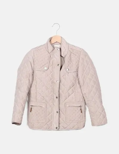 Zara Abrigo beige acolchado