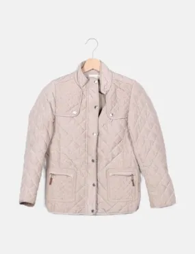 Zara Abrigo beige acolchado