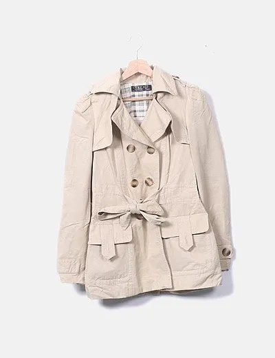 Zara Trenca beige abotonada